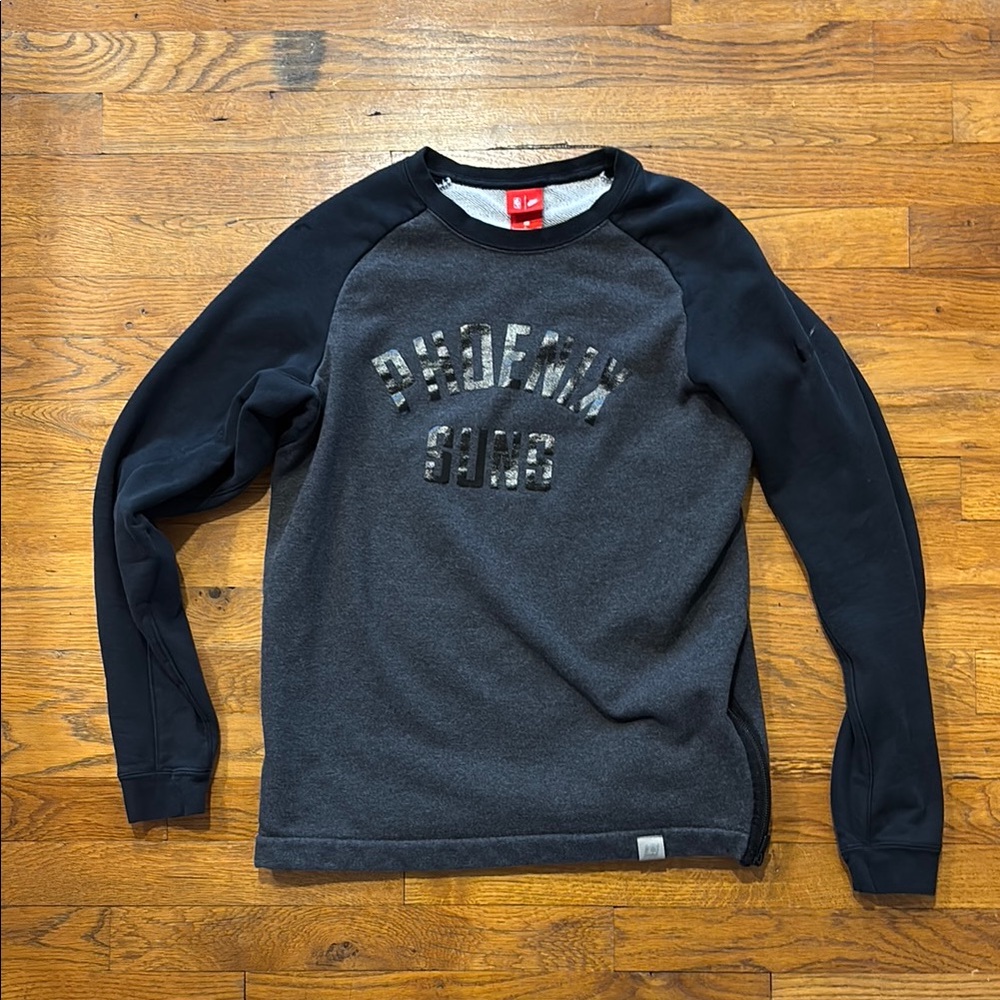 Men's Black and Gray NIKE Phoenix Suns NBA pullover